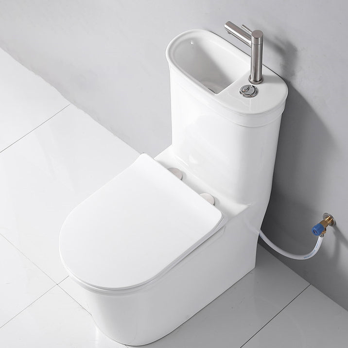 Modern Siphon Jet Flush Toilet Floor Mount One-Piece Toilet Toilet