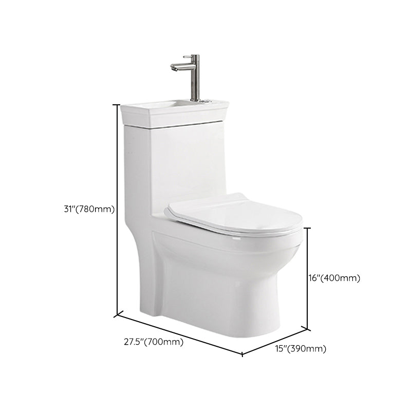 Modern Siphon Jet Flush Toilet Floor Mount One-Piece Toilet Toilet