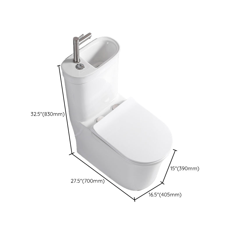 Modern Siphon Jet Flush Toilet Floor Mount One-Piece Toilet Toilet