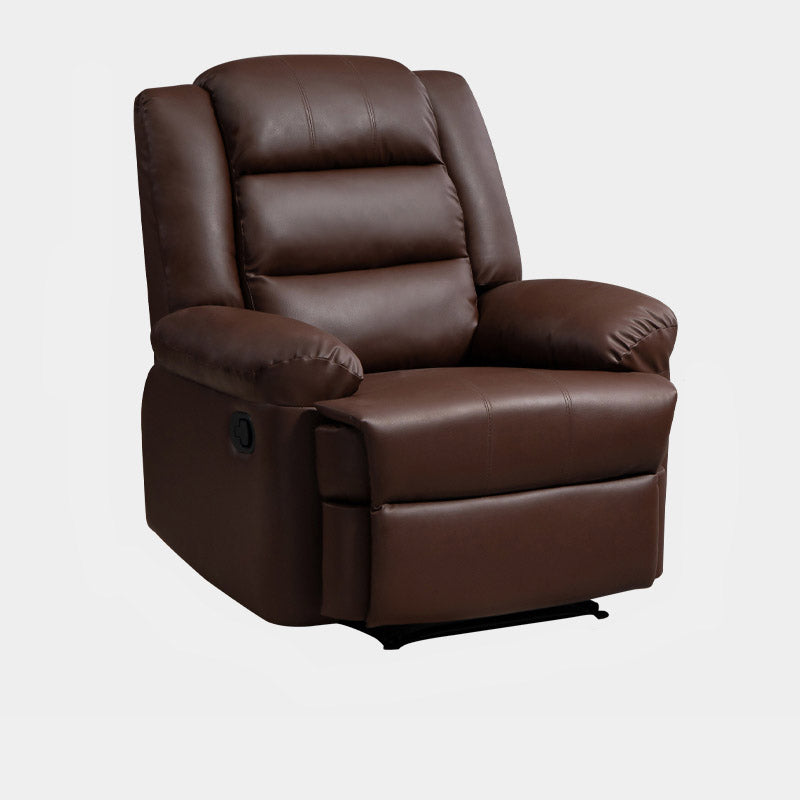 Faux Leather E Standard Recliner Solid Color Metal Fram Recliner Chair