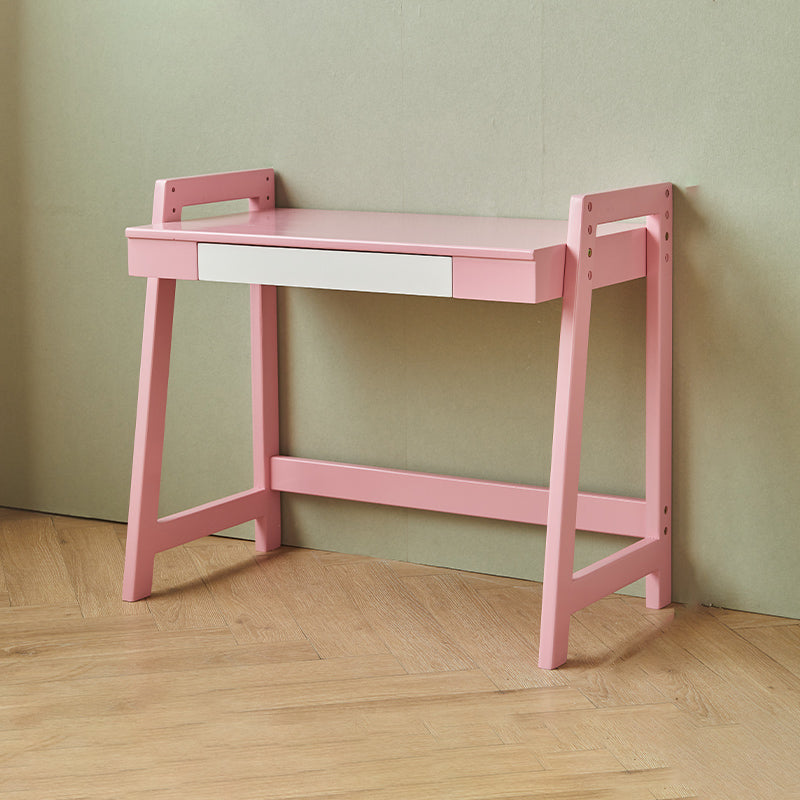 Modern Solid Wood Desk and Chair Kids Adjustable Desk with Drawer