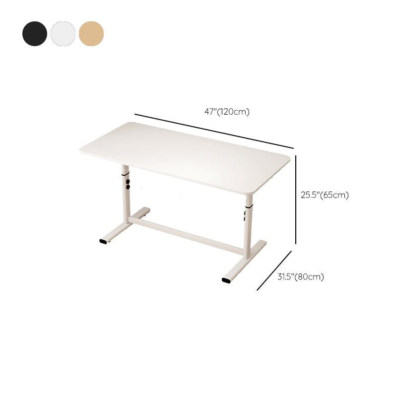 Wooden Table Top Desk 25.59"H Metal Base Adjustable Child Desk