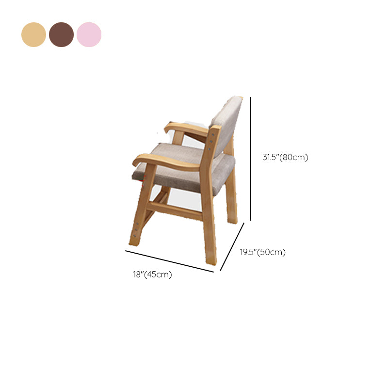 Adjustable Writing Desk with Hutch Wood Kids Desk and Chair Set