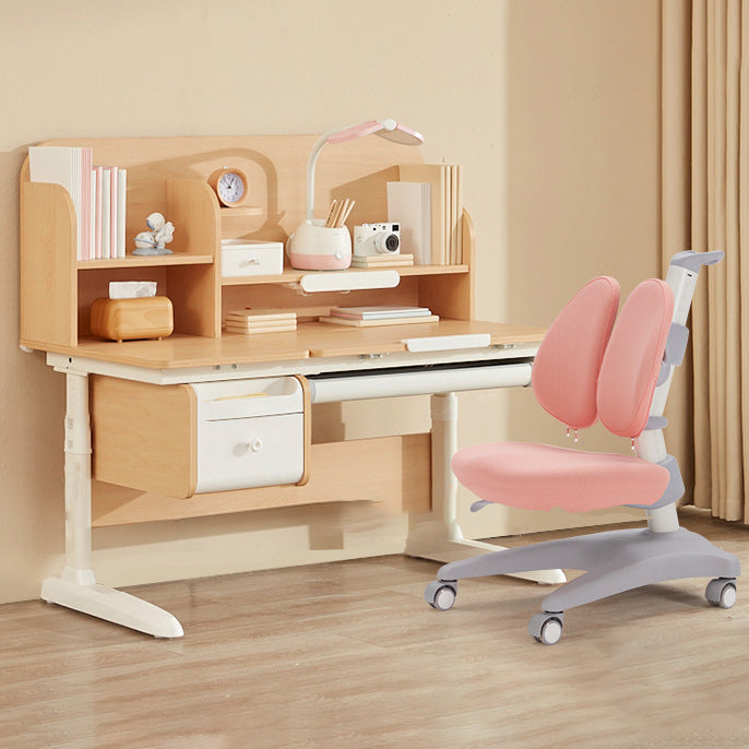 Desk with Chair Set Writing Table with Adjustable Top and 3 Drawers