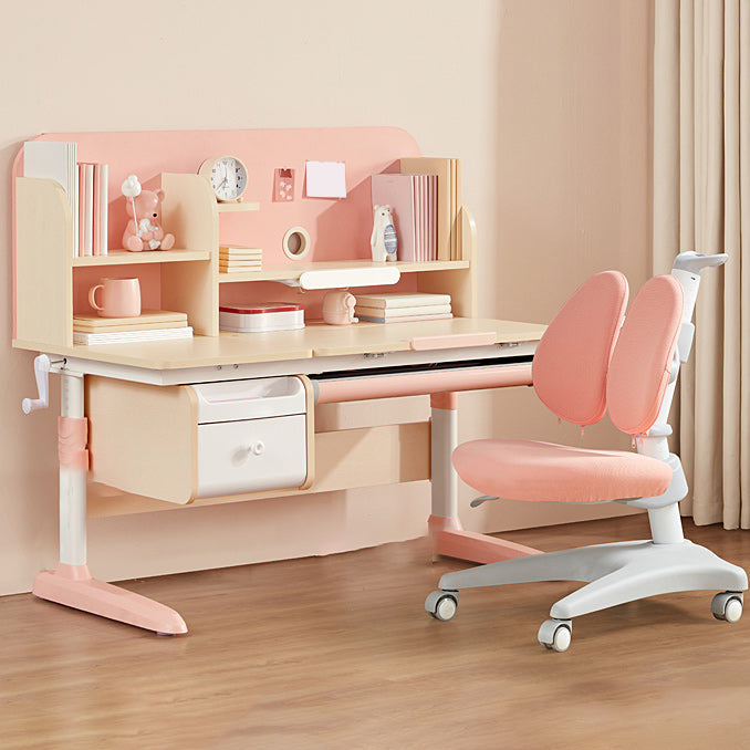 Desk with Chair Set Writing Table with Adjustable Top and 3 Drawers