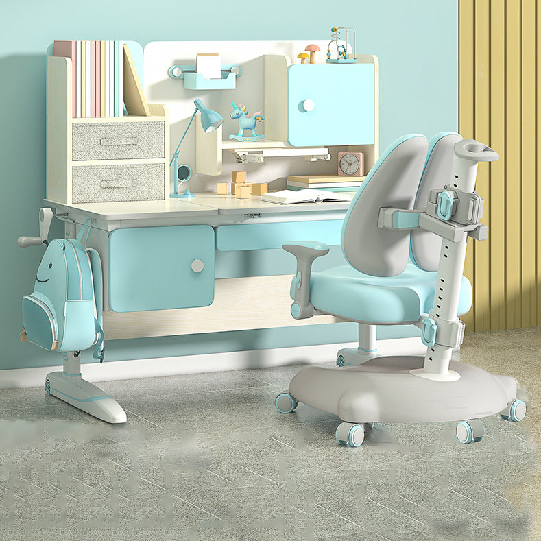 Contemporary Children's Desk with Shelves Desk and Chair Set