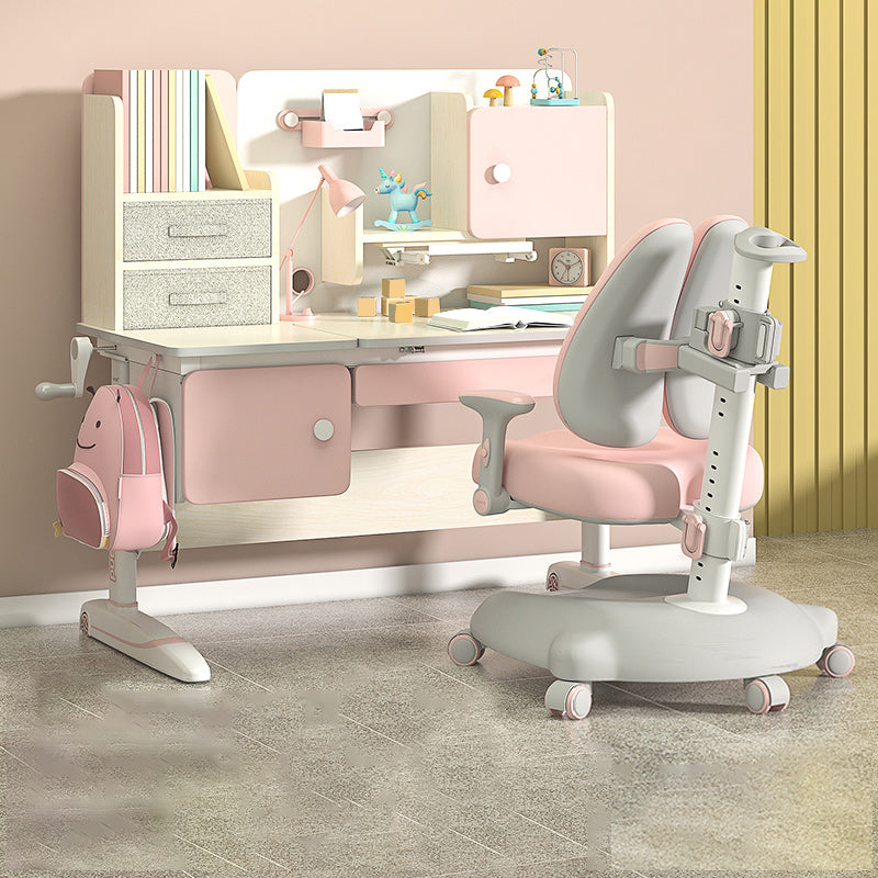 Contemporary Children's Desk with Shelves Desk and Chair Set