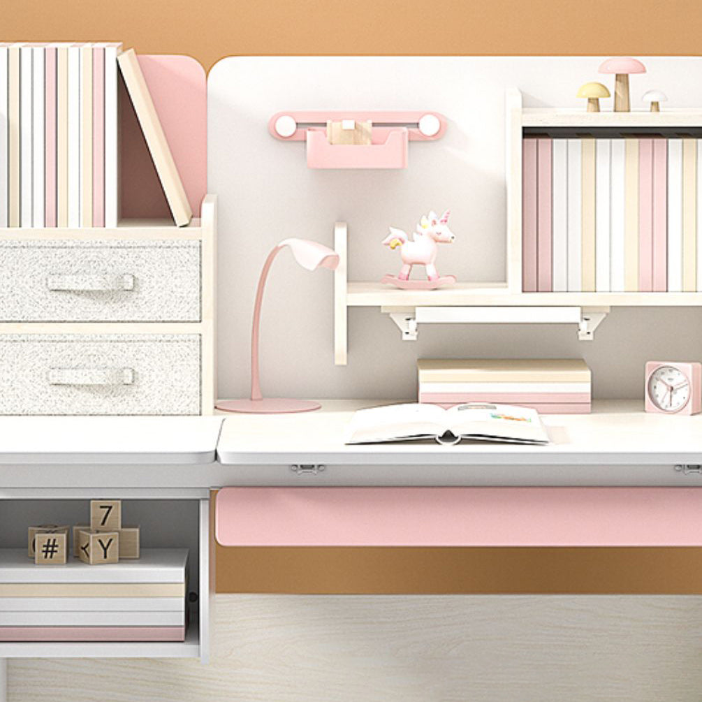 Contemporary Children's Desk with Shelves Desk and Chair Set