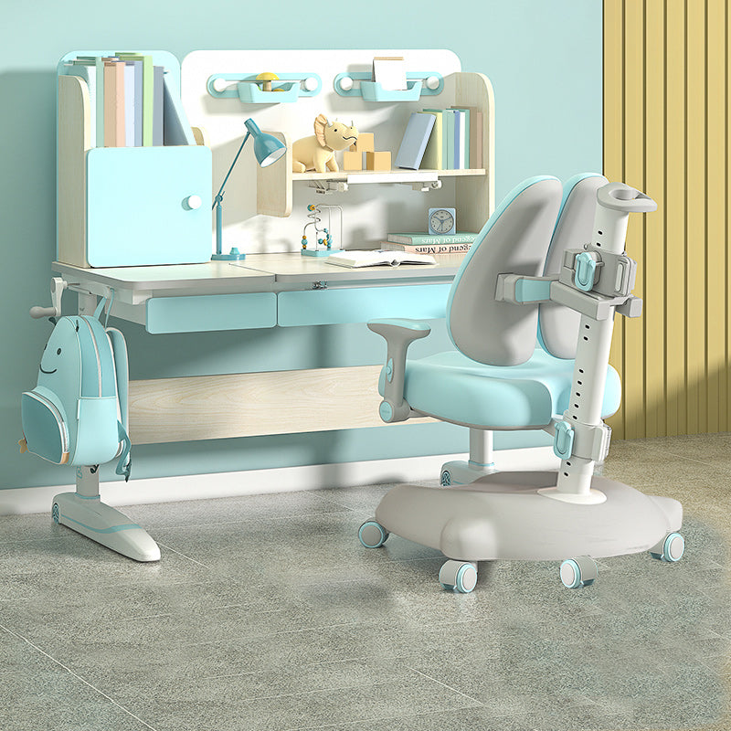 Contemporary Children's Desk with Shelves Desk and Chair Set