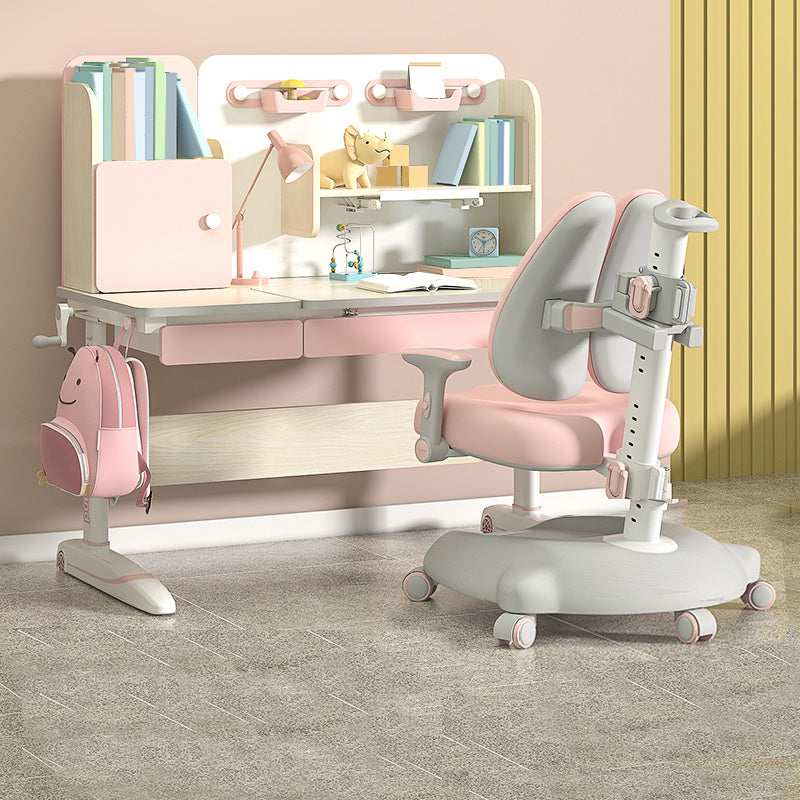 Contemporary Children's Desk with Shelves Desk and Chair Set