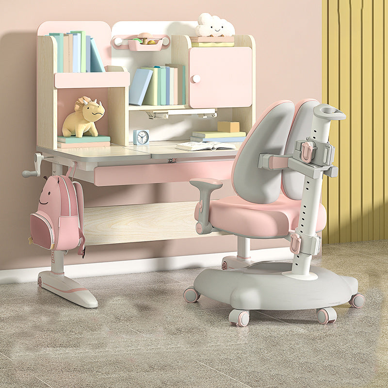 Contemporary Children's Desk with Shelves Desk and Chair Set