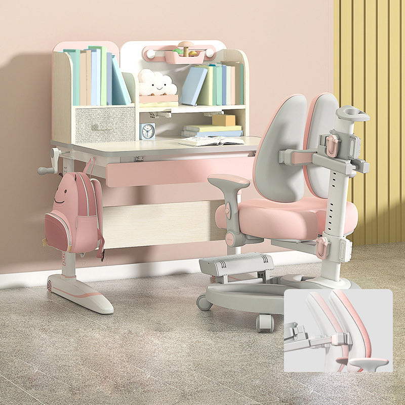 Contemporary Children's Desk with Shelves Desk and Chair Set