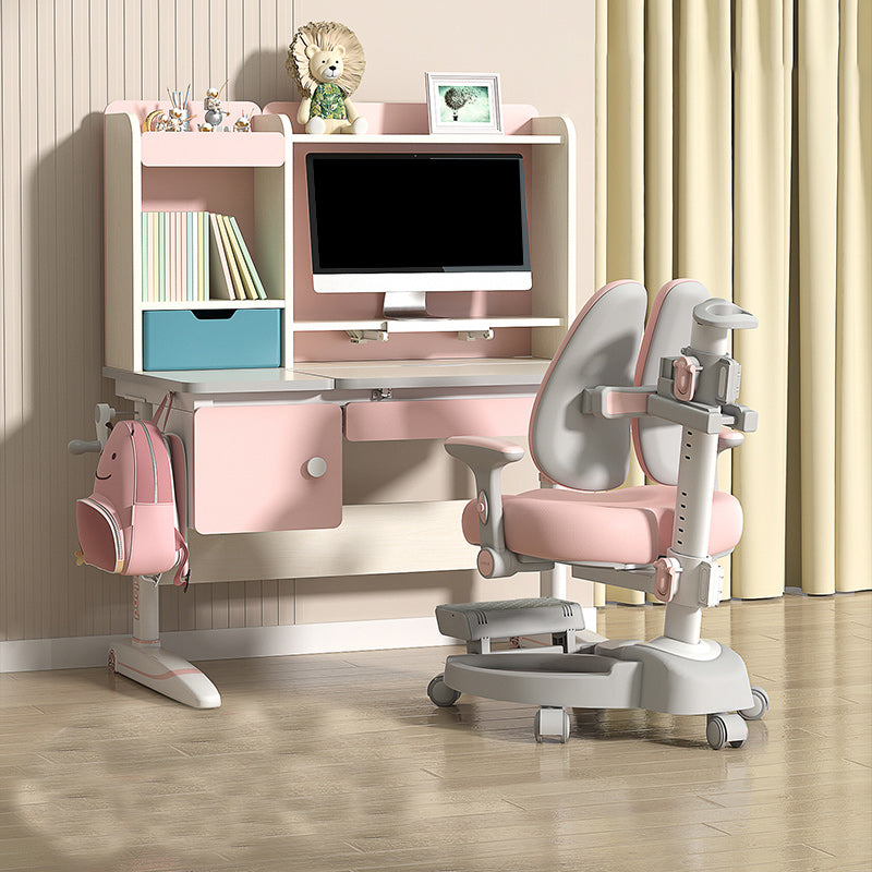 Contemporary Children's Desk with Shelves Desk and Chair Set