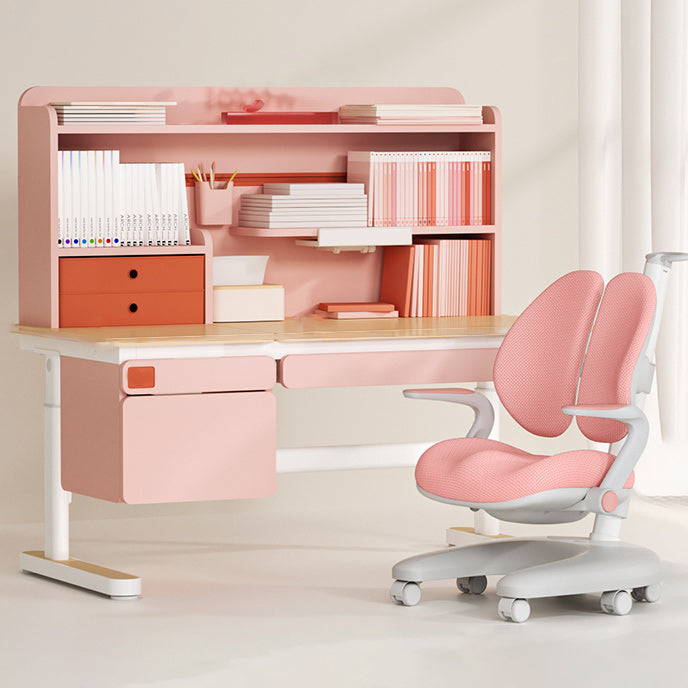 Contemporary Adjustable Children's Desk with 4 Drawers and Storage Shelves