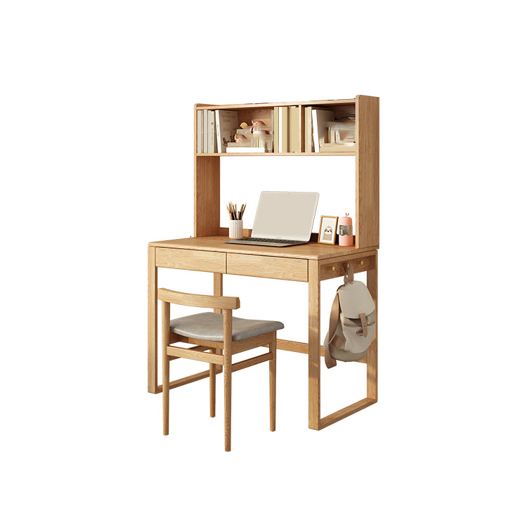 Study Desk with Storage and Drawer Child Desk and Chair Set with Hook