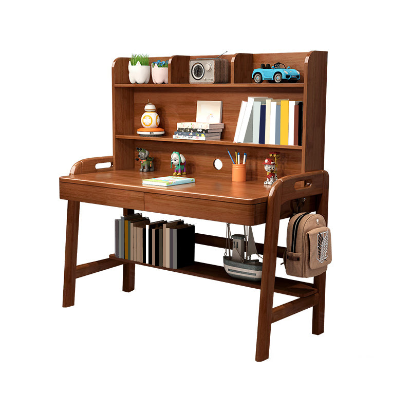 Nordic Rubber Wood Study Desk Multifunctional Lifting Desk with Drawer Home Computer Desk