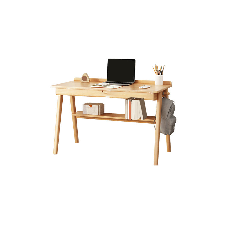 Bedroom Writing Desk and Chair Set Solid Wood Child Desk with Drawers