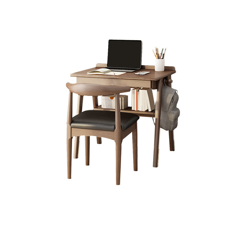 Bedroom Writing Desk and Chair Set Solid Wood Child Desk with Drawers