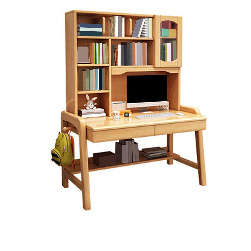 Scandinavian Wood Study Desk Multifunctional Lifting Desk with Drawer Home Computer Desk