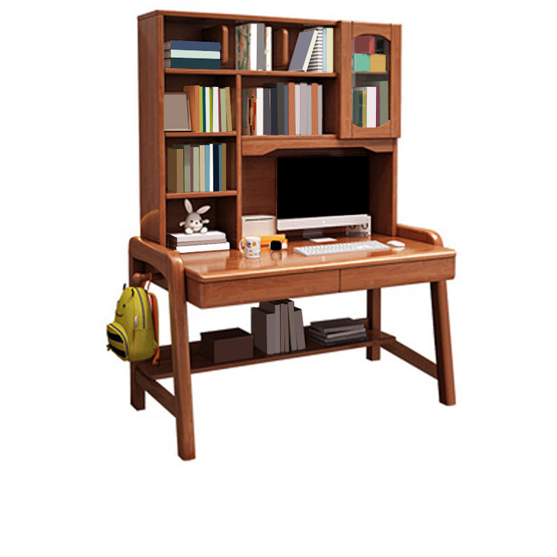 Scandinavian Wood Study Desk Multifunctional Lifting Desk with Drawer Home Computer Desk