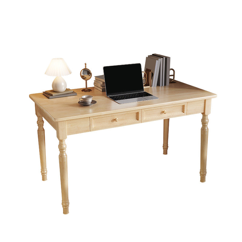 Nordic Solid Wood Desk with Chair Study Desk Home Desk with Drawer Student Table