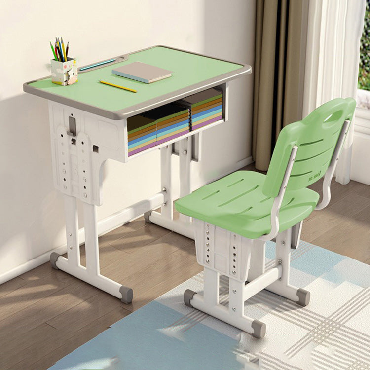 Modern Wood Writing Home Desk Table and Chair Set with Storage