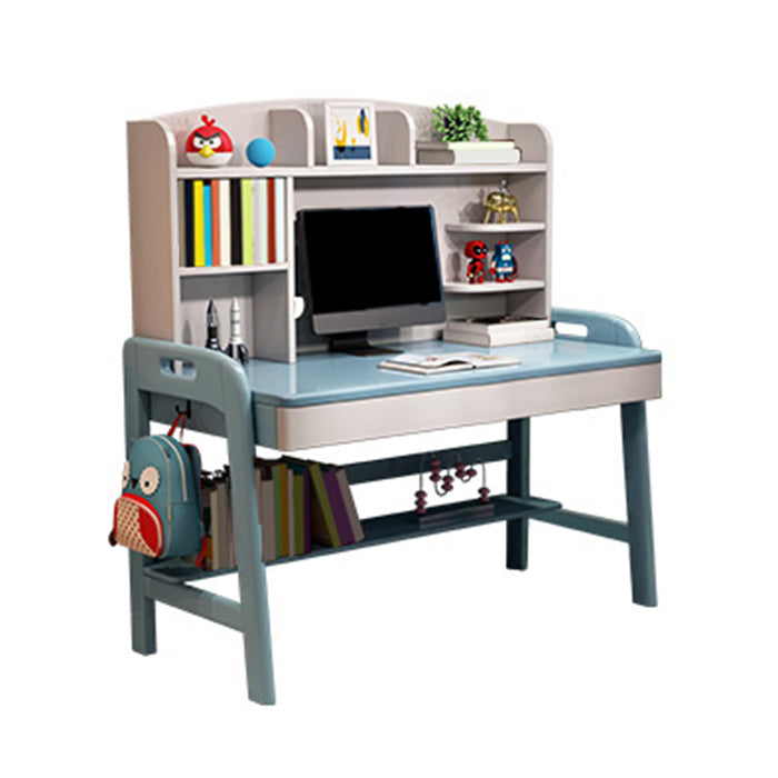 Modern Rubber Wood Study Desk Multifunctional Lifting Desk with Drawer Home Computer Desk