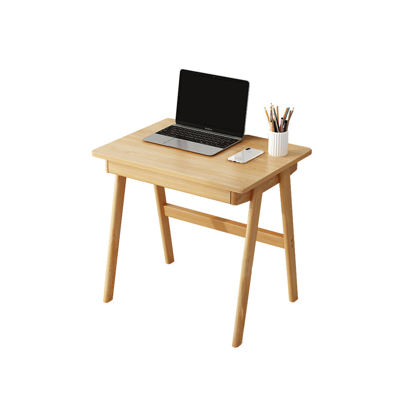 Modern Solid Wood Desk with Chair Study Desk Home Desk with Drawer Student Table