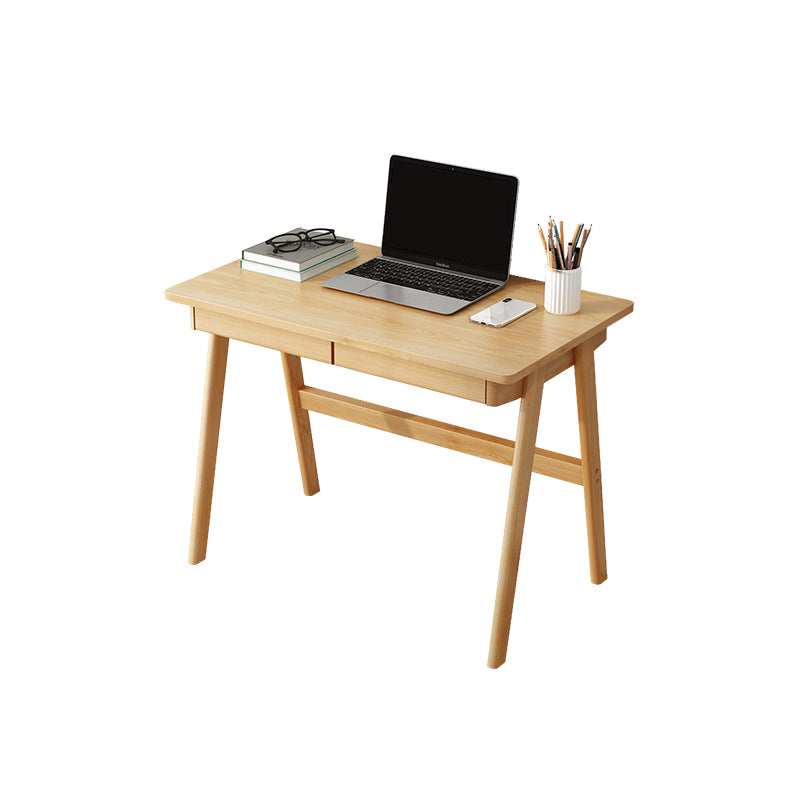 Modern Solid Wood Desk with Chair Study Desk Home Desk with Drawer Student Table