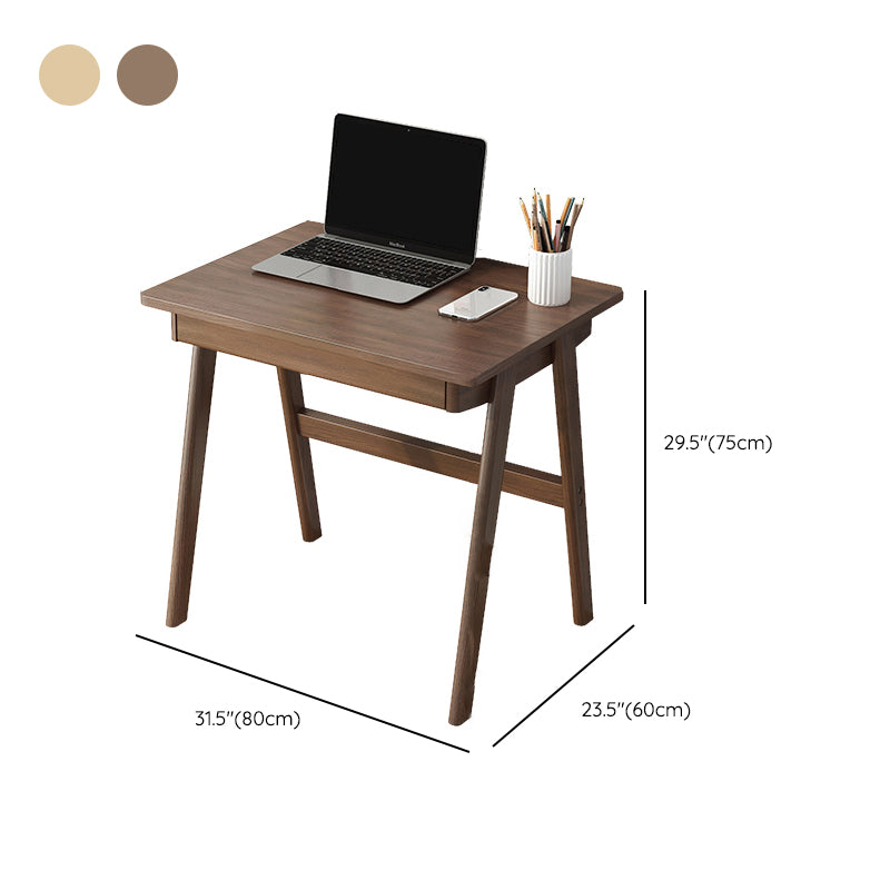 Modern Solid Wood Desk with Chair Study Desk Home Desk with Drawer Student Table