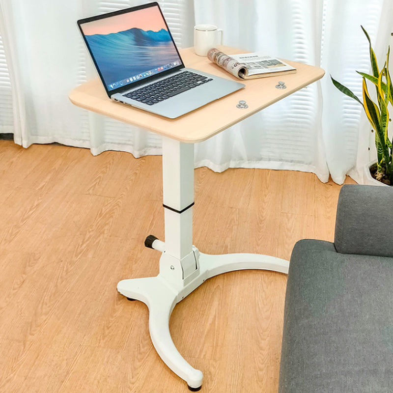 Multifunctional Lifting Standing Desk with Casters Wood Writing Desk