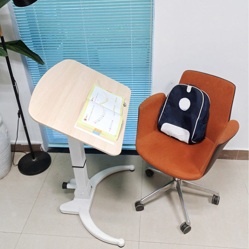 Multifunctional Lifting Standing Desk with Casters Wood Writing Desk