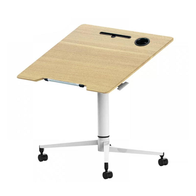 Home Study Desk Wood with Casters Writing Desk Multifunctional Lifting