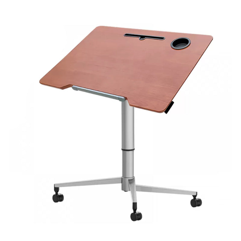 Home Study Desk Wood with Casters Writing Desk Multifunctional Lifting