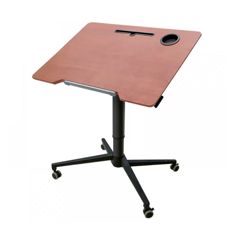 Home Study Desk Wood with Casters Writing Desk Multifunctional Lifting