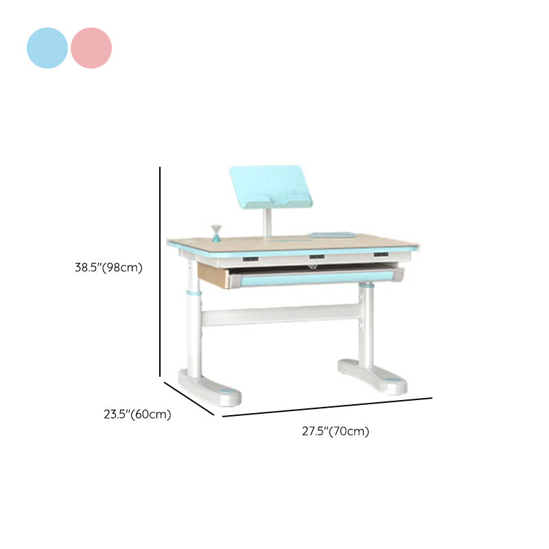 Light Children's Desk Adjustable Table with Chair Set with Storage Shelves