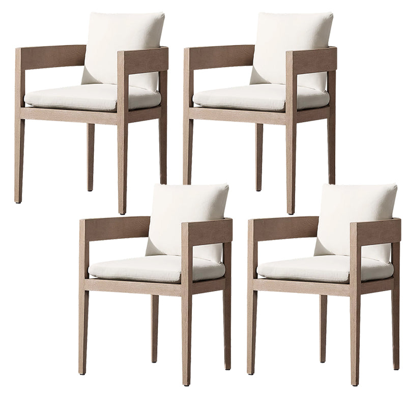 Modern Armed Chairs Solid Wood Natural UV Protective Dining Chairs