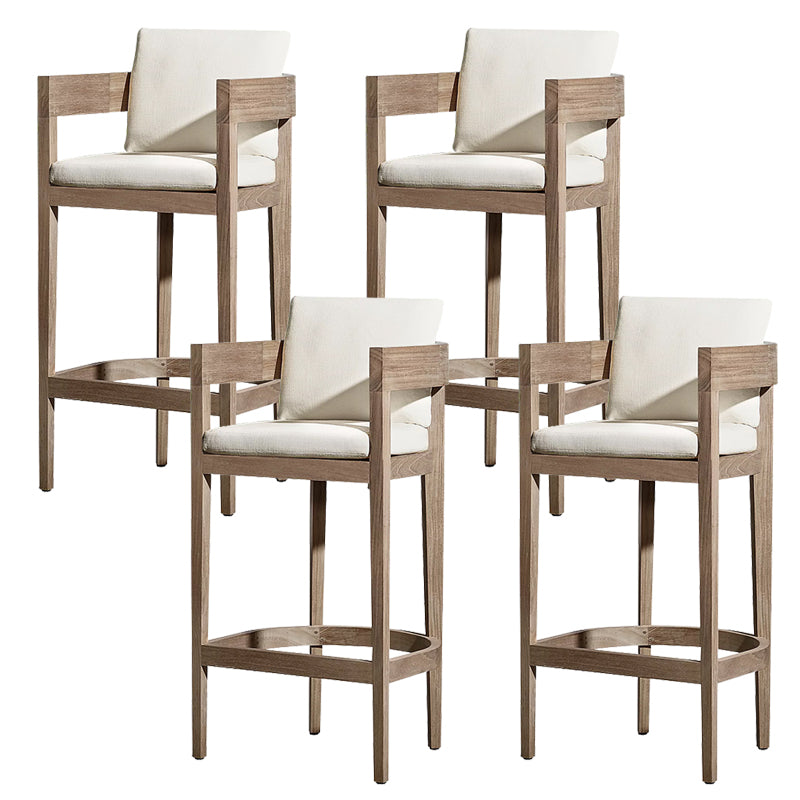 Modern Armed Chairs Solid Wood Natural UV Protective Dining Chairs