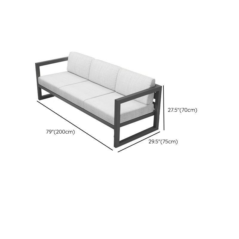 Water Resistant Outdoor Patio Sofa Aluminum 1 Piece Patio Sofa