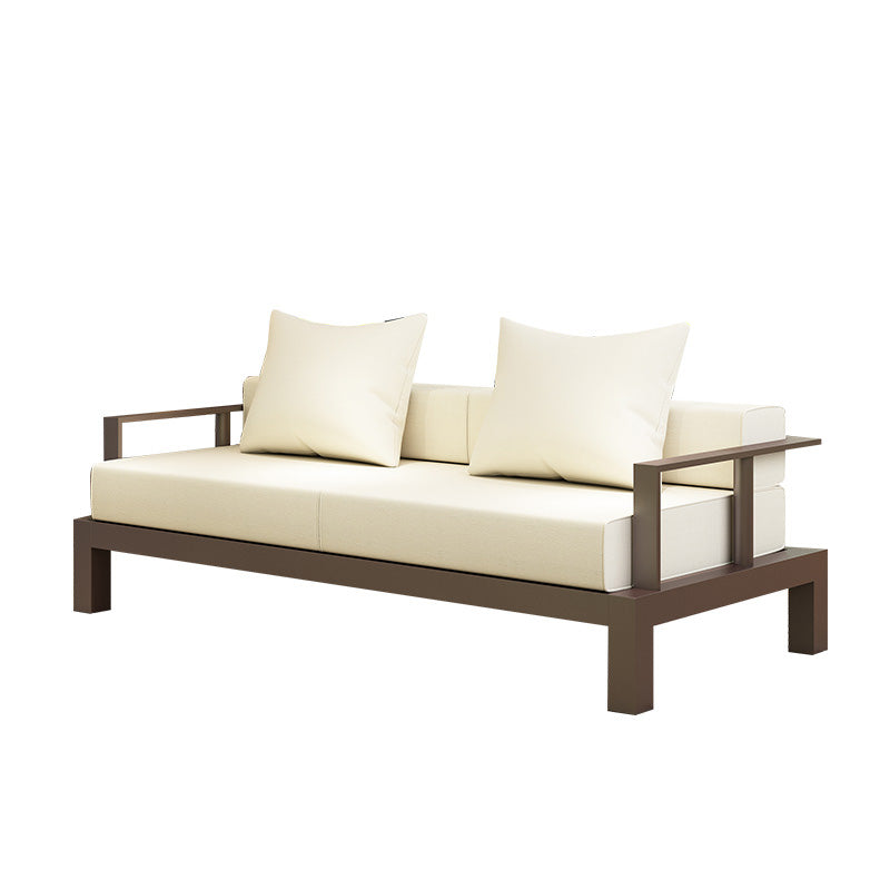 Aluminum Outdoor Patio Sofa White 1 Piece Patio Sofa with Cushion