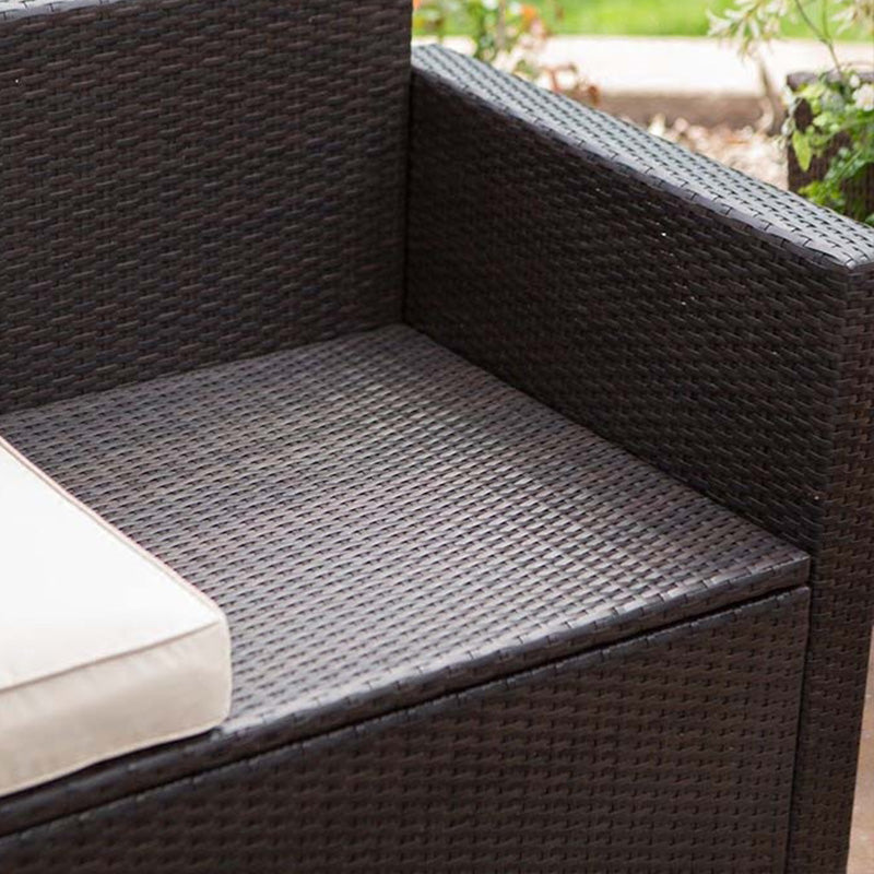 Storage Available Patio Sofa Wicker Outdoor Patio Sofa with Cushions