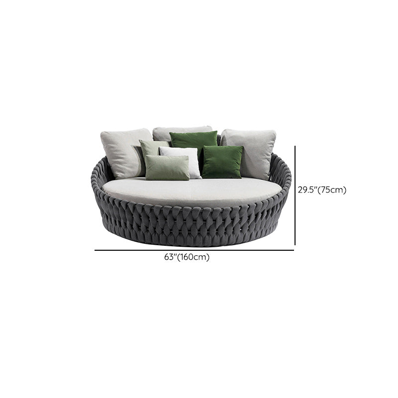 White Outdoor Patio Sofa Water Resistant Patio Sofa with Cushions