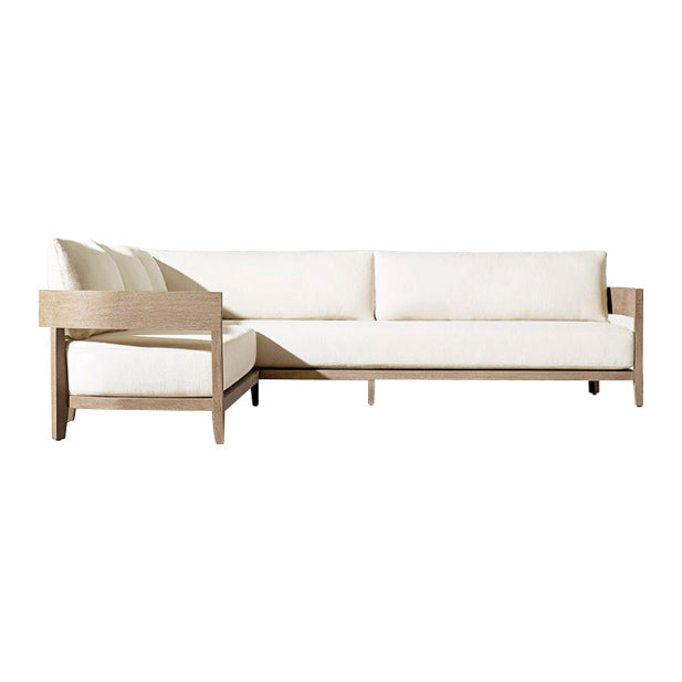 Farmhouse White Cushions Outdoor Patio Sofa/Outdoor Sectional