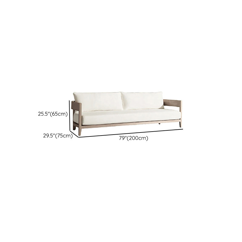 Farmhouse White Cushions Outdoor Patio Sofa/Outdoor Sectional