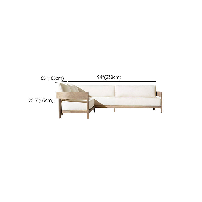 Farmhouse White Cushions Outdoor Patio Sofa/Outdoor Sectional