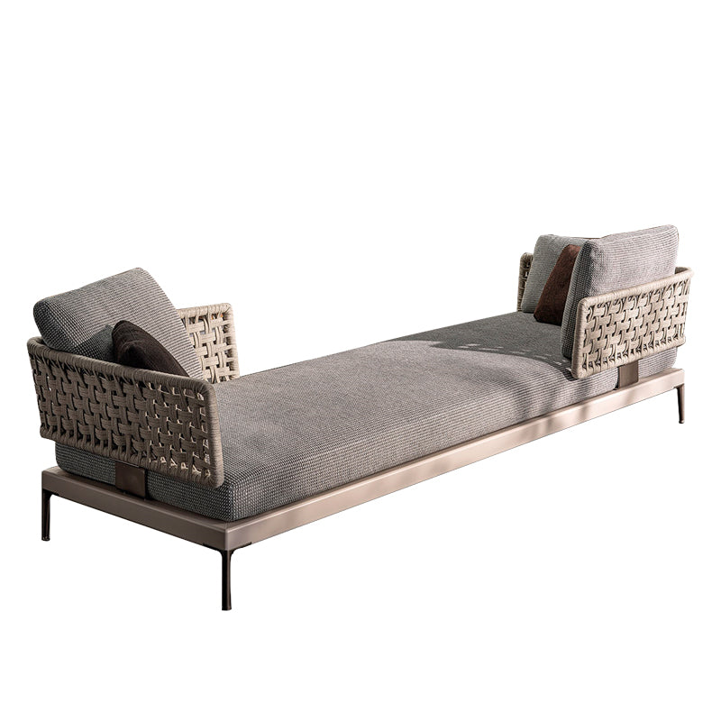 Contemporary Outdoor Patio Sofa with Sunbrella Fabric Cushion