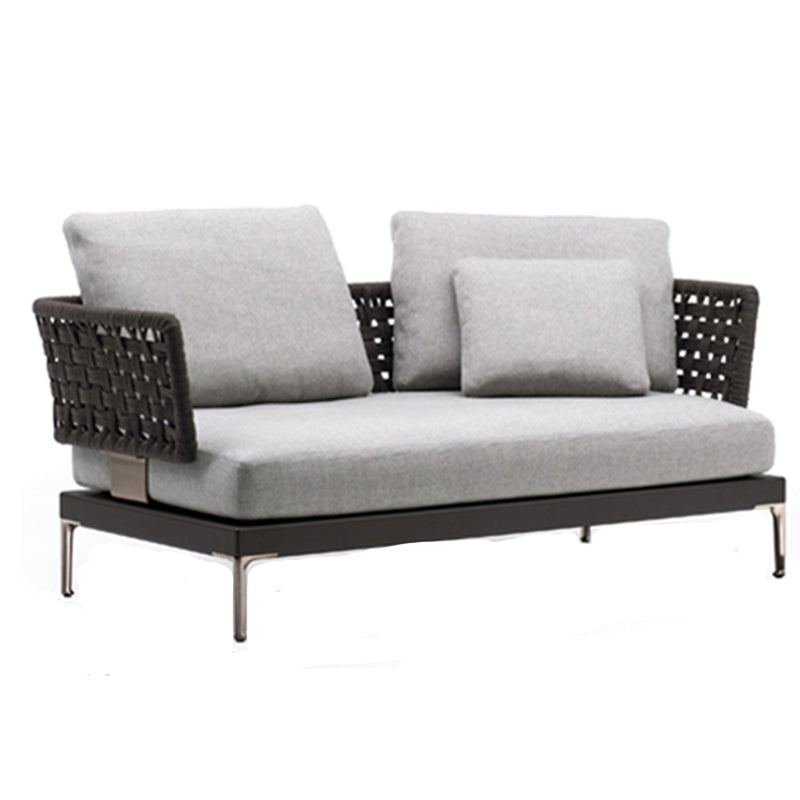 Contemporary Outdoor Patio Sofa with Sunbrella Fabric Cushion