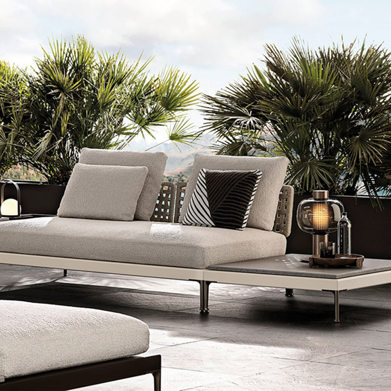 Contemporary Outdoor Patio Sofa with Sunbrella Fabric Cushion