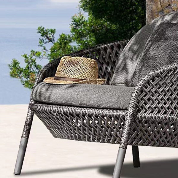 Contemporary Patio Sofa Water Resistant Cushions Outdoor Patio Sofa