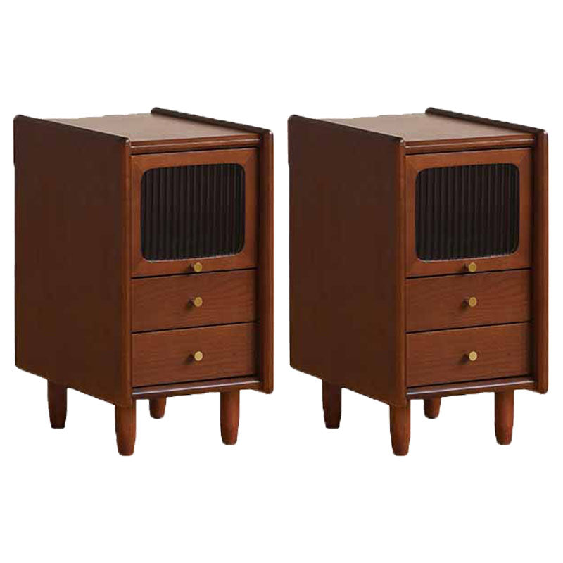 Contemporary Bedside Cabinet Solid Wood Bed Nightstand for Bedroom